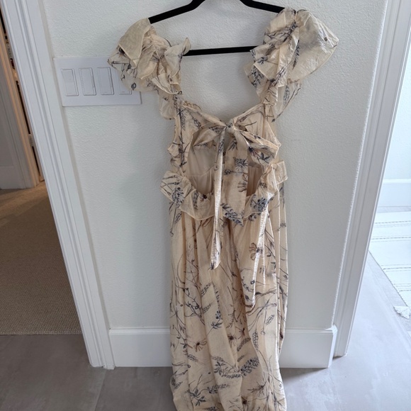 H&M LYOCELL IVORY CREAM FLORAL MAXI DRESS - Picture 5 of 9
